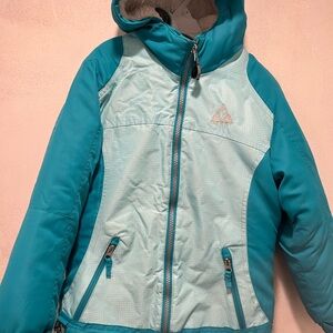 Gerry Weber Teal Kids Puffer Jacket w/ zip out light jacket w/ matching beanie